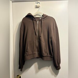 H&M - Brown Zip-Up Hoodie